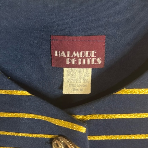 Vintage Halmode Petites Long Sleeve dress - Size 10 - Picture 2 of 3